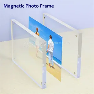 2017 New Design Photo Display Stand Acrylic Photo Holder Floating Effect Picture Frame thumbnail-4
