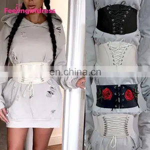 New Lace Up Wide Waist Trainer Corset Belt Women Shape-Making Fashion Elastic Belt thumbnail-1