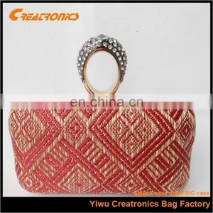 Fashionable Factory Directly Selling Cheap Lady Clutch Bag Made Of Straw Wholesale thumbnail-5