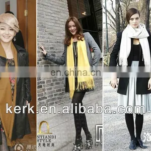 Fashion Plain Design Scarf and Shawl, Stock 40 Colors Wholesale Price,Material:Cashmere+ Viscose thumbnail-2