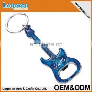 Best Supplier Shiny Silver Chains Guitar Keychain Bottle Opener thumbnail-4