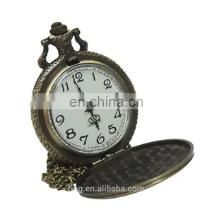 Fashion Bronze Star Trek Star Fleet Dome Bronze Quartz Pocket Watch Analog Pendant Necklace Men Women thumbnail-4