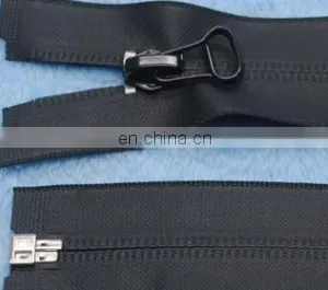 Stock Factory Wholesale Open End Nylon Zippers With Metal Puller thumbnail-2