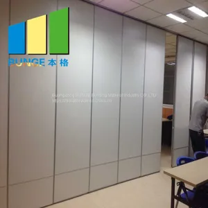 Banqueting Hall Sliding Partition Walls Door Soundproof Wooden With Fabric Surface thumbnail-1