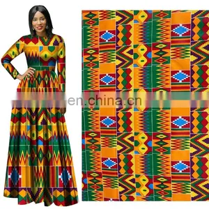 HOT SALE!!! China Supplier Plain Wax African Cotton Fabric 6 Yards per Piece for Sale thumbnail-1