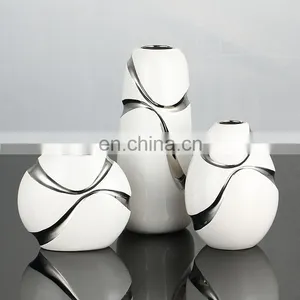 Unique Ball Shape Glazed Ceramic Table Home Decor Flower Vases Custom Crafts for Wedding Decoration thumbnail-5