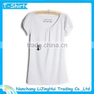 Hottsale High Quality Fashion Cotton Puff Sleeve t Shirt thumbnail-1