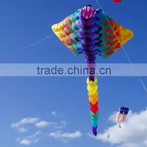 Outdoor Giant Colorful Advertising Flying Inflatable Fish Kite for Sale and Event thumbnail-1