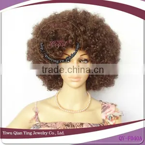 Big Brown Kinky Synthetic Cheap Afro Wig Men thumbnail-1