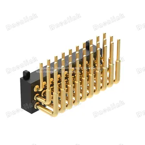 Dnenlink Flat Bottom Type,1.27mm Pitch Three Row H2.0mm DIP Female Pogo Pin Connector thumbnail-5