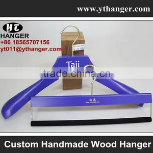 IMY-535 Blue Custom Wooden China Hangers thumbnail-1