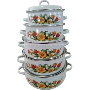 5pcs Vitreous Enamel Pot Enamel Tableware thumbnail-1