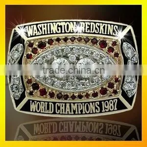 Washington Redskin Custom Ring With CZ thumbnail-1
