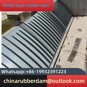 Construction of Flood Diversion Gas Shield Dam and Installation of Water Blocking Rubber Dam for Water Filled Rubber Dam Factory thumbnail-1