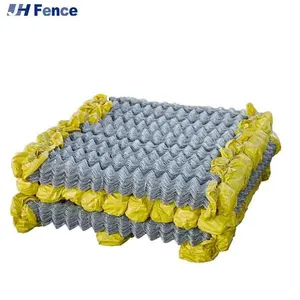 PVC Coated Chain Link Court Fence Diamond Mesh With Barbed Wire on Top thumbnail-4
