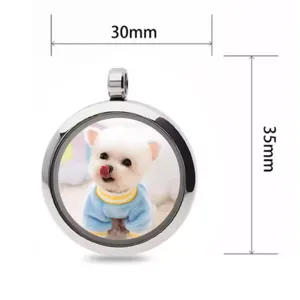 Lifetime Warranty Pet Memorial Pendant Necklace With Photo Insert thumbnail-2