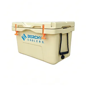 New Style 45qt Custom Logo Insulated Portable Thermal Food Beverage Hard Cooler Box for Camping Travel thumbnail-3