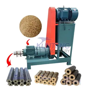 Little Screw Press Rice Husk Agricultural Waste Sawdust Extruder Briquette Machines Line EPC thumbnail-1