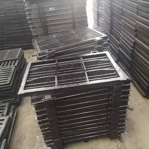 High Quality Rectangle Ductile Cast Iron Manhole Cover and Drain Grating Black Durable Customized Size thumbnail-5