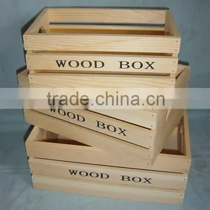 Vintage Chic Wooden Storage Crate Vegetable Fruit Box Country Kitchen thumbnail-3