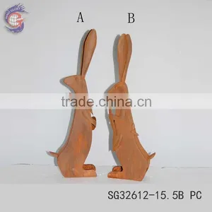 Rusty Metal Rabbit Statues Garden Decoration thumbnail-6