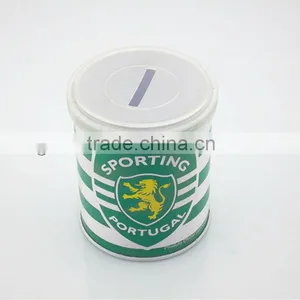 Round Money Saving Tin Box,round Tin Coin Bank for Children thumbnail-1