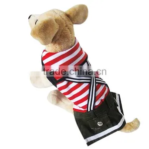 Wholesale Sailor Striation Dog Couples Dress Fit for Spring Summer Autumn thumbnail-3
