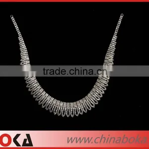 BOKA High Quality Luxury Crystal Neck Trim, Sexy Rhinestone Necklace for Party thumbnail-1