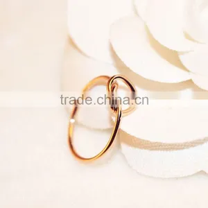2015 Twist Heart Shape Thin Wedding Rings For Women Simple Anillos de Las Mujeres thumbnail-6