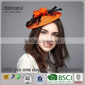 China Wholesale Wedding Accessories For Lady Sinamay Fascinator thumbnail-3