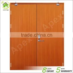 Fire Rated Wooden Door Fireproof & Security Function Double Door or Single Door thumbnail-3