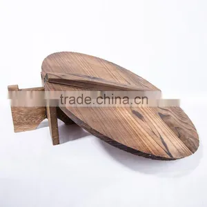 Carbonized Wood Pan Lid/ Wood Pan Cover/ Wood Pot Cover With Handle thumbnail-3