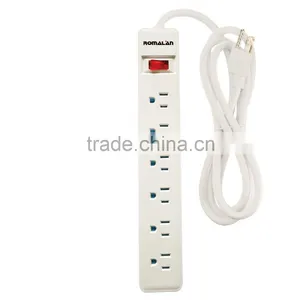 6 Outlets US Standard 110v Surge Protector With Shutter Overloading Protection thumbnail-1