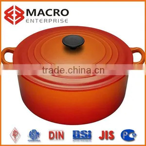 Glass Lid Cast Iron Enamel Deep Sauce Pan thumbnail-1