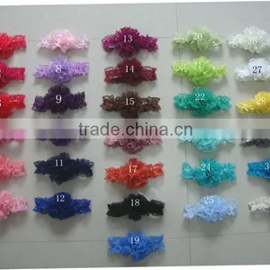 Wholesale Handmade DIY Baby Lace Headbands,6"length Elastic Lace Headbands thumbnail-1