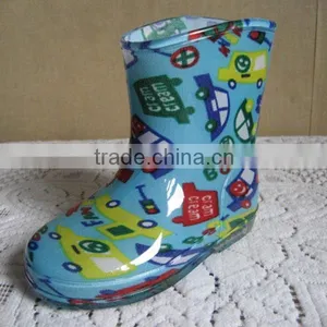 New Children Printing PVC Waterproof Rainboots thumbnail-1