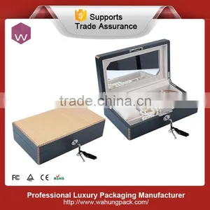 Matte Painting Luxury Wood Grain Paper Box for Jewelry thumbnail-1