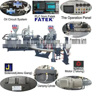 Automatic Rotary 1/2 Color PVC Boots Injection Molding Machine JL-288 thumbnail-2