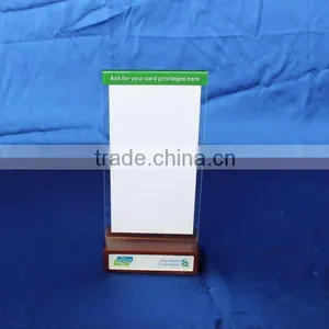 Customized Vertical Double Sided Stand up Clear L-shape Acrylic Sign Holder,A3,A4,A5 Menu Holder Table Tent Quality Choice thumbnail-2