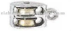 Nickel Plated Fix Type Double Wheel Pulley thumbnail-1