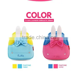 Kawaii Pink Rabbit Neoprene Waterproof Mini Kids School Bag Backpack Bags For Baby Girls thumbnail-6