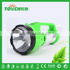 Multifunctional LED Plastic Solar Rechargeable Flashlight Lamp With Charger Plastic Camping Light Lamps thumbnail-1