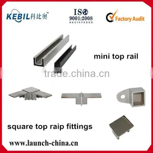 Stainless Steel 316 Handrail Slot Pipe for Glass Balcony Railing Designs thumbnail-1