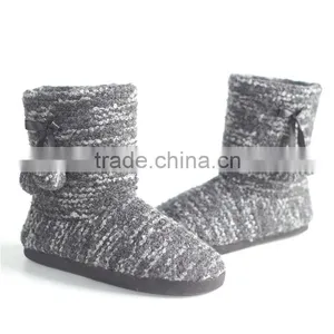 Ladies Slipper Boot With Pompom thumbnail-1