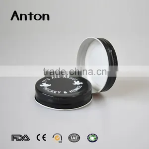 Black 72mm Tinplate Lids OEM Logo is Welcome thumbnail-4