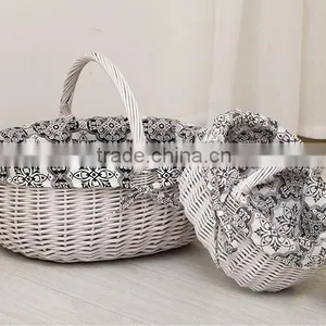 Vintage Cheap Handmade Custom Laundry Baskets Wicker Storage Baskets Picnic Baskets thumbnail-5