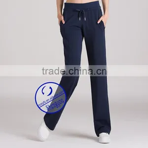 Wholesale Custom Made Cotton Blank Women Yoga Jogger Pants thumbnail-2