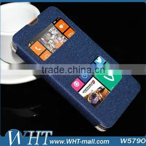 Luxury Flip Cover Case for Nokia Lumia 530, PU Leather for Nokia Lumia 530 Case With Window thumbnail-2