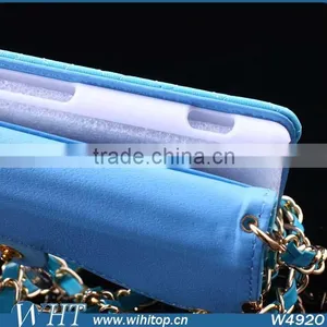 Hot New Products 2015 Trifold Design for Sony Xperia Z3 Wallet Case With Elegant Chain thumbnail-4