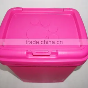 15KG 40LT Plastic Airtight Pet Food Container With Cat Paw Shaped Lid thumbnail-5